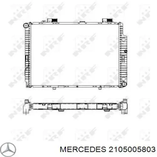 2105005803 Mercedes radiador refrigeración del motor