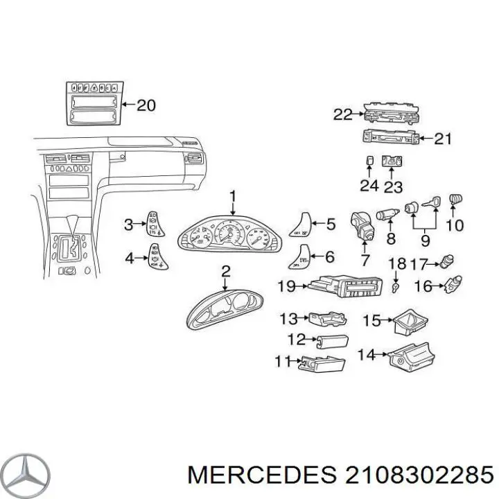 A2108302485 Mercedes unidad de control, calefacción/ventilacion