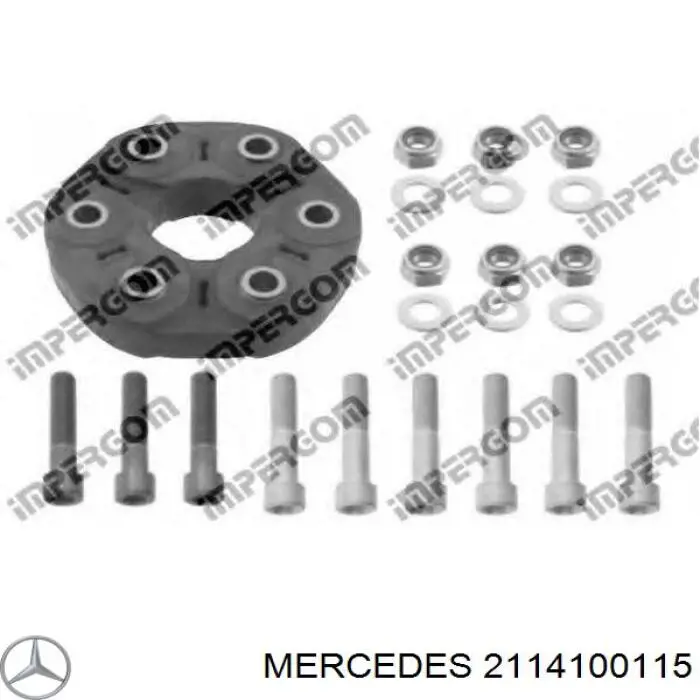 2114100115 Mercedes articulación, árbol longitudinal, delantera/trasera