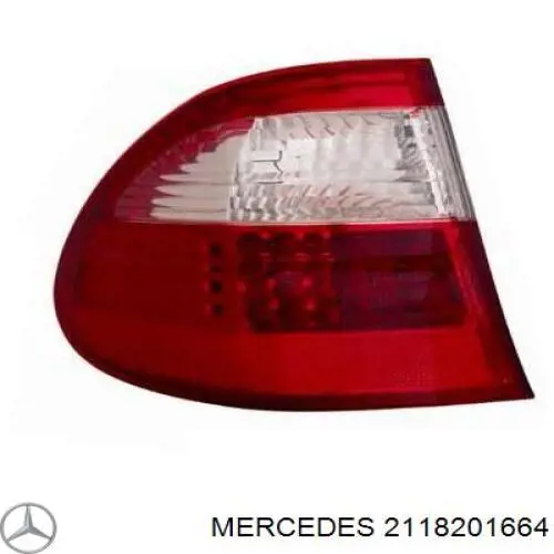 2118201664 Mercedes piloto posterior exterior derecho