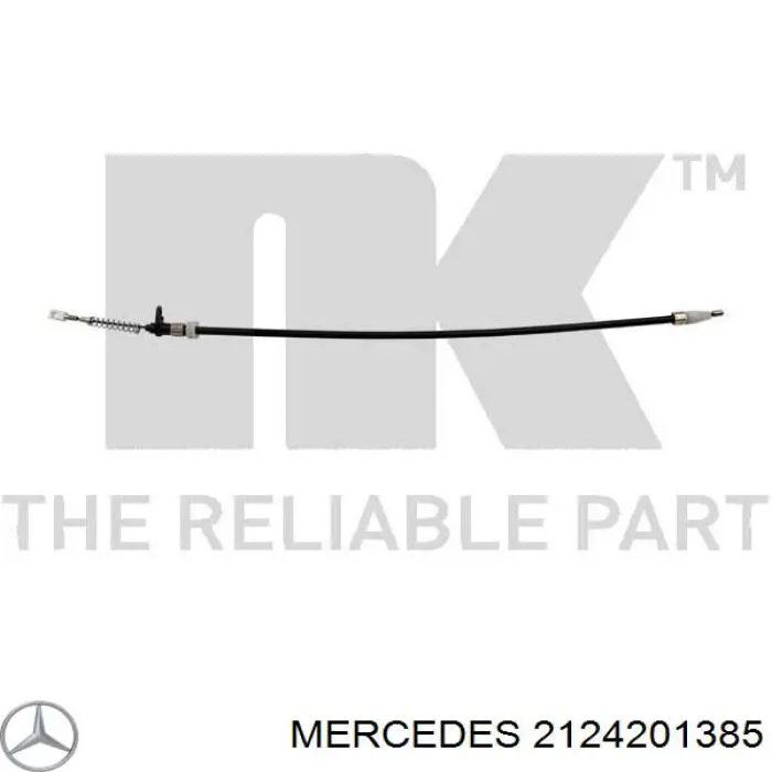 2124201385 Mercedes cable de freno de mano trasero derecho/izquierdo