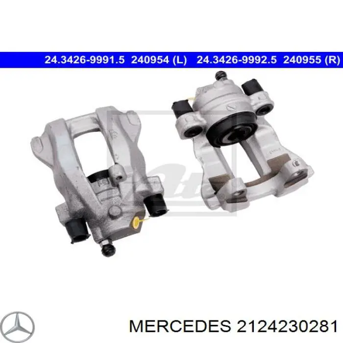 2124230281 Mercedes pinza de freno trasera izquierda