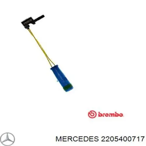 2205400717 Mercedes contacto de aviso, desgaste de los frenos, trasero