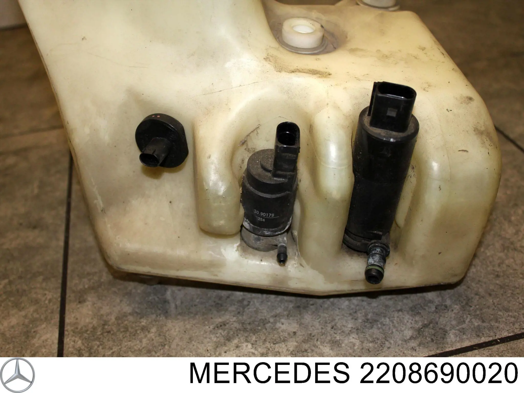 2208690020 Mercedes depósito del agua de lavado, lavado de parabrisas