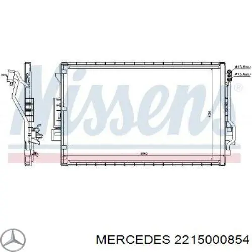 2215000854 Mercedes condensador aire acondicionado