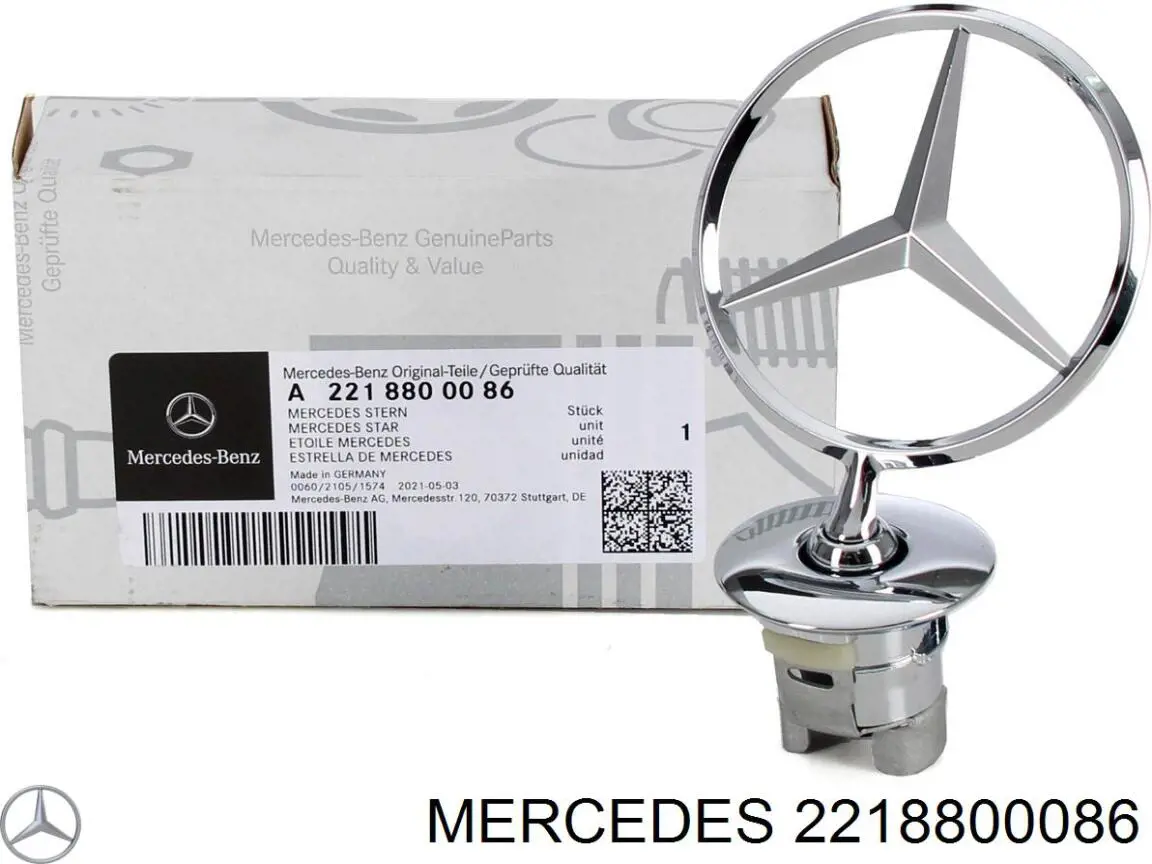 2218800086 Mercedes emblema de capó