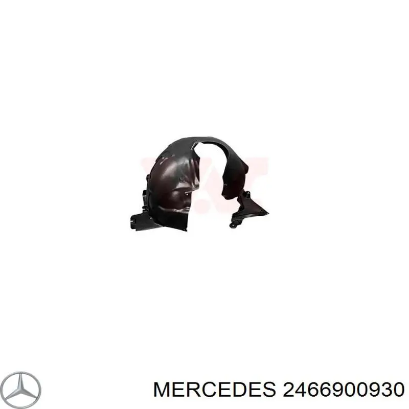 2466900930 Mercedes guardabarros interior, aleta delantera, derecho