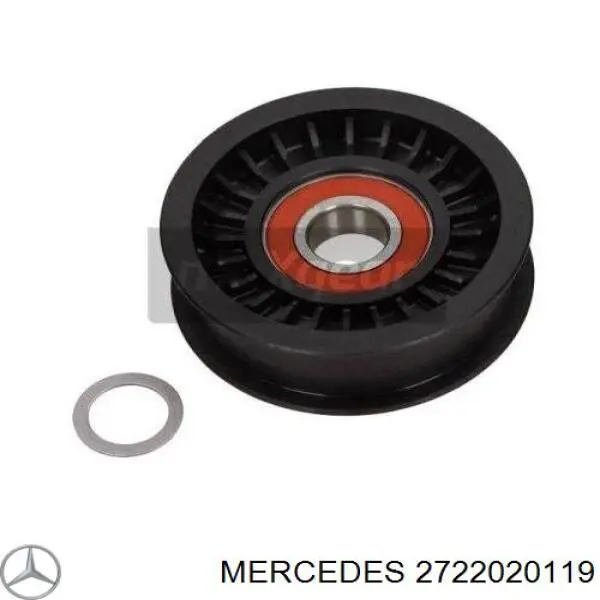 2722020119 Mercedes polea inversión / guía, correa poli v