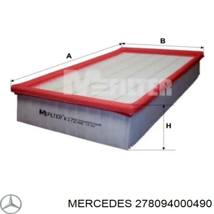 278094000490 Mercedes filtro de aire