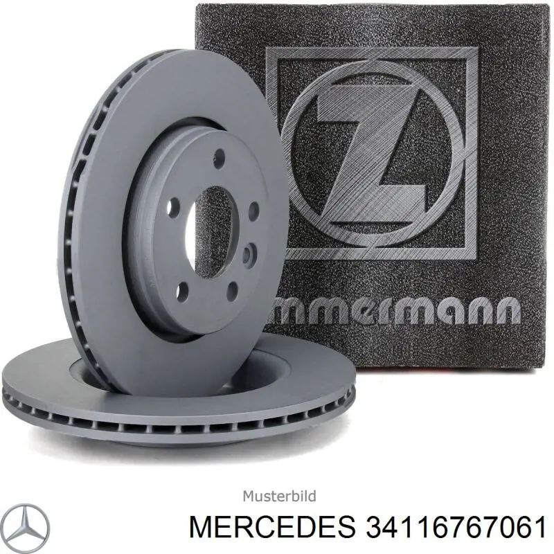 34116767061 Mercedes freno de disco delantero