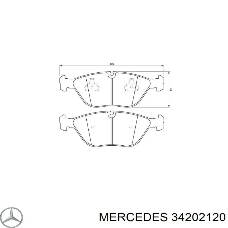 34202120 Mercedes pastillas de freno delanteras