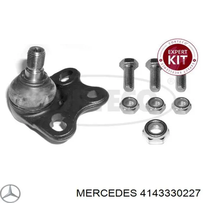 4143330227 Mercedes rótula de suspensión inferior