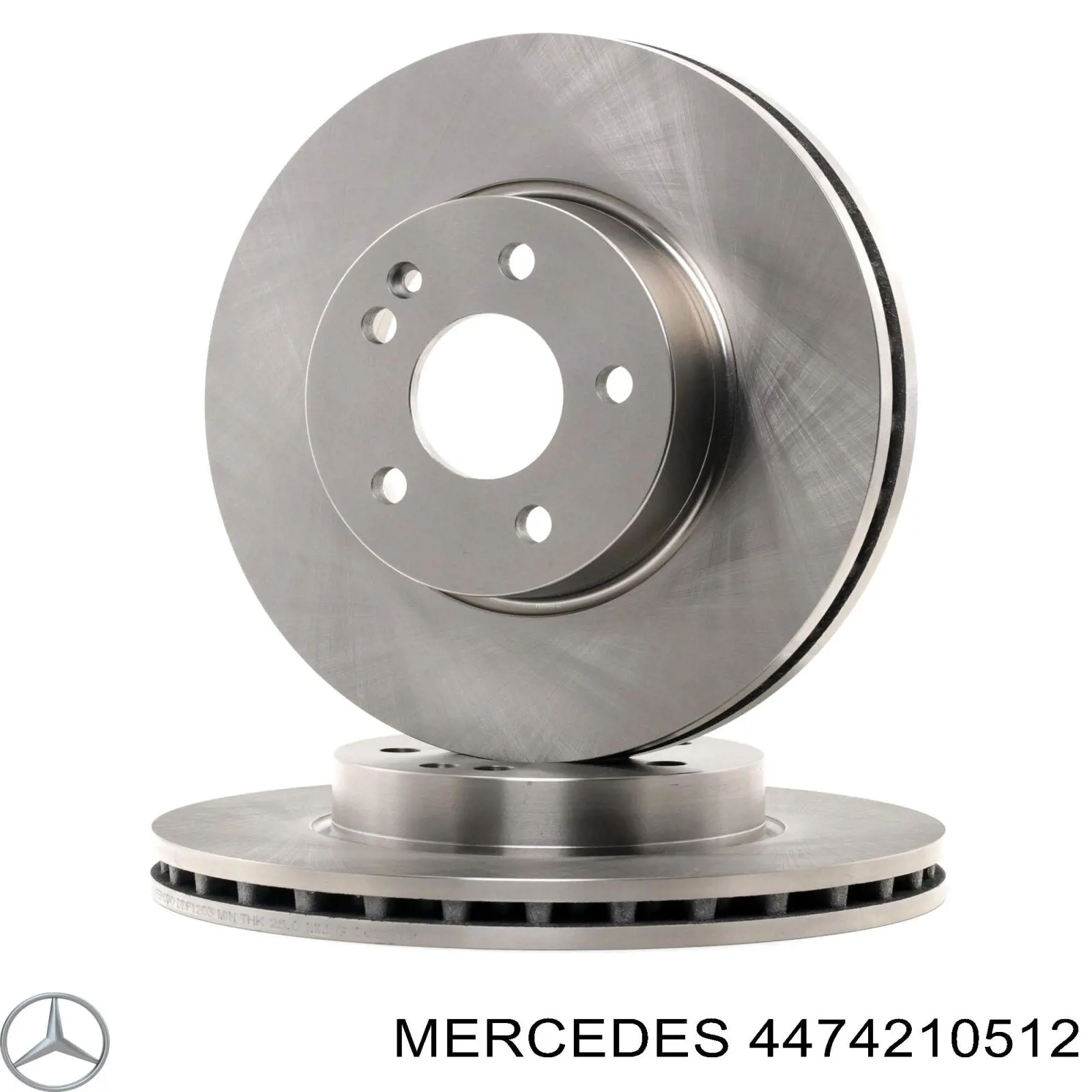 4474210512 Mercedes freno de disco delantero