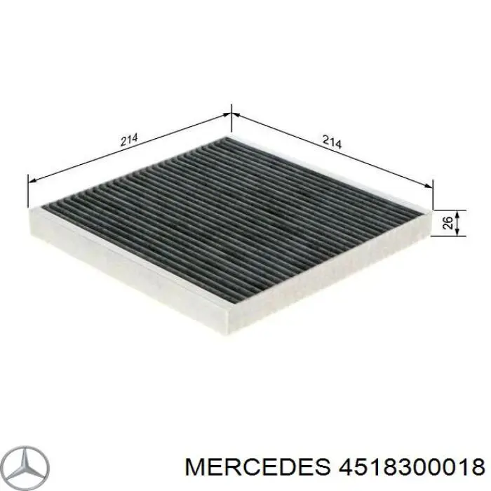 4518300018 Mercedes filtro de habitáculo