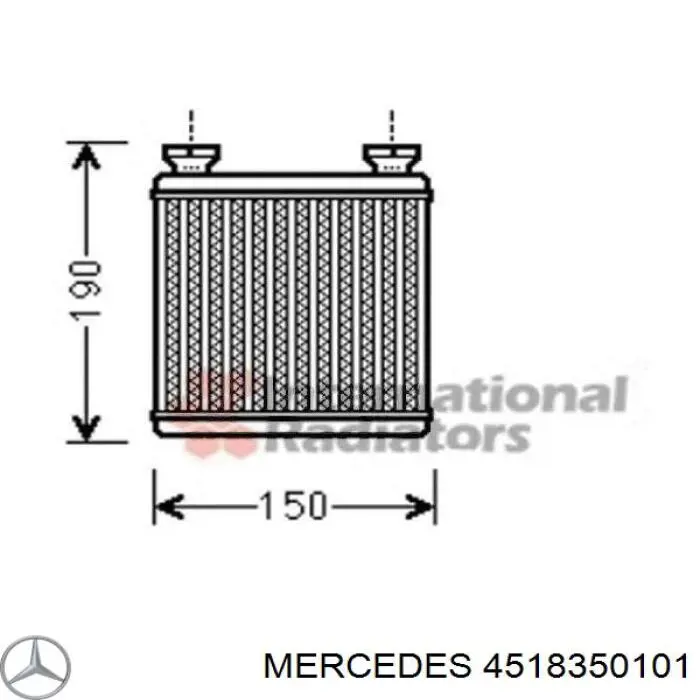 4518350101 Mercedes radiador de calefacción