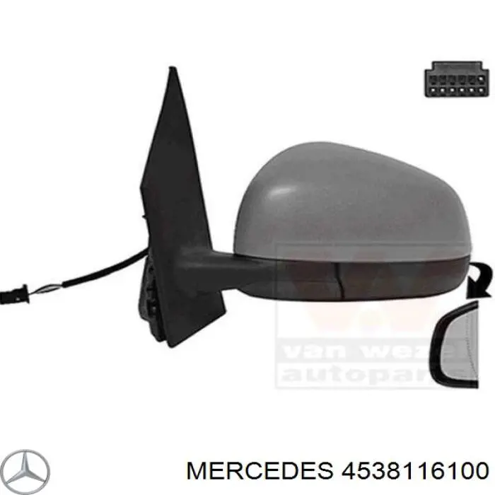 4538116100 Mercedes espejo retrovisor izquierdo