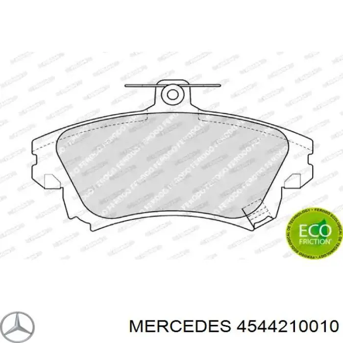 4544210010 Mercedes pastillas de freno delanteras