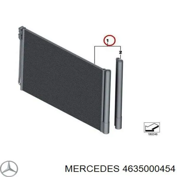 4635000454 Mercedes condensador aire acondicionado