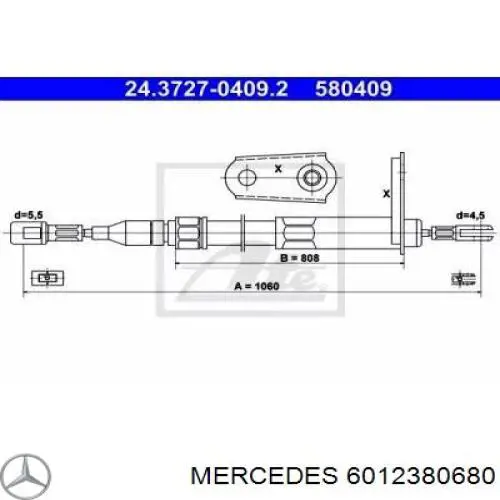 6012380680 Mercedes junta, bomba de vacío