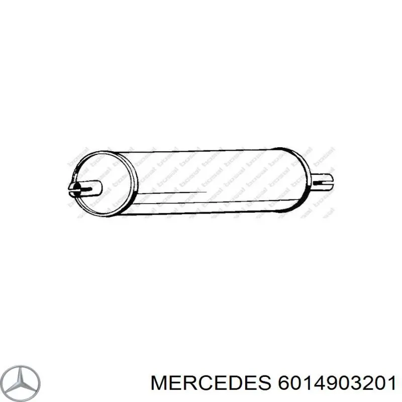 6014903201 Mercedes silenciador del medio