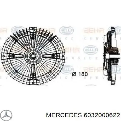 603 200 06 22 Mercedes embrague, ventilador del radiador