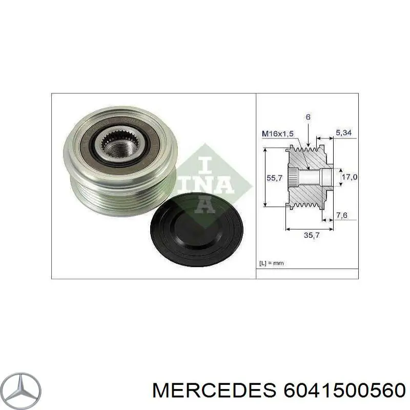 6041500560 Mercedes poleas juego de piezas