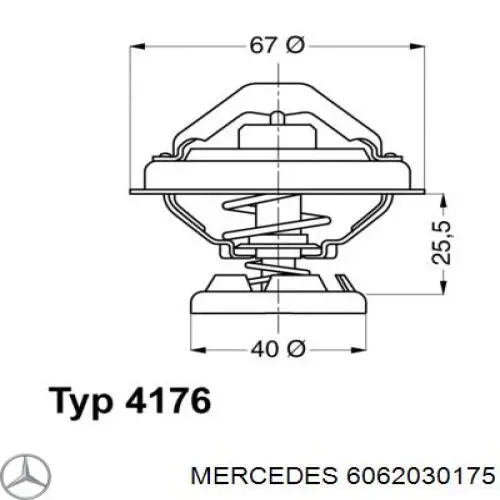 6062030175 Mercedes termostato, refrigerante