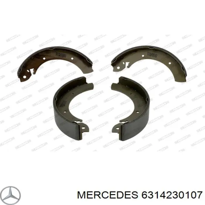 6314230107 Mercedes zapatas de frenos de tambor traseras