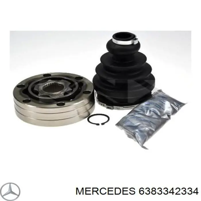 6383342334 Mercedes árbol de transmisión delantero