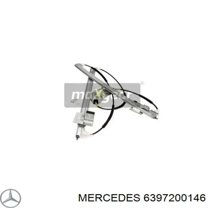 6397200146 Mercedes mecanismo de elevalunas, puerta delantera derecha