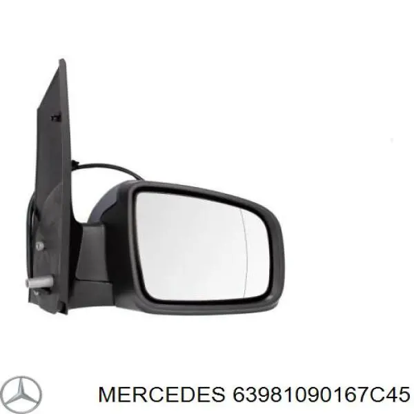 63981090167C45 Mercedes espejo retrovisor derecho