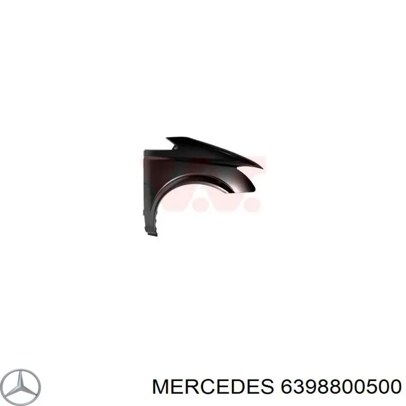 6398800500 Mercedes guardabarros delantero derecho