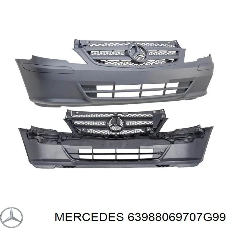 63988069707G99 Mercedes parachoques delantero