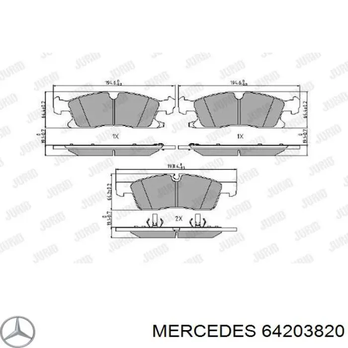 64203820 Mercedes pastillas de freno delanteras