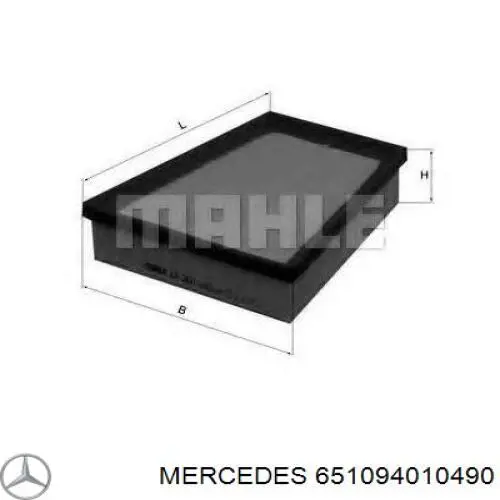 651094010490 Mercedes filtro de aire