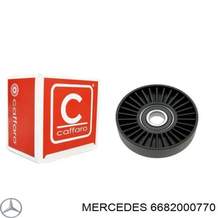 6682000770 Mercedes tensor de correa, correa poli v