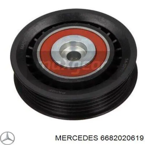 6682020619 Mercedes polea inversión / guía, correa poli v