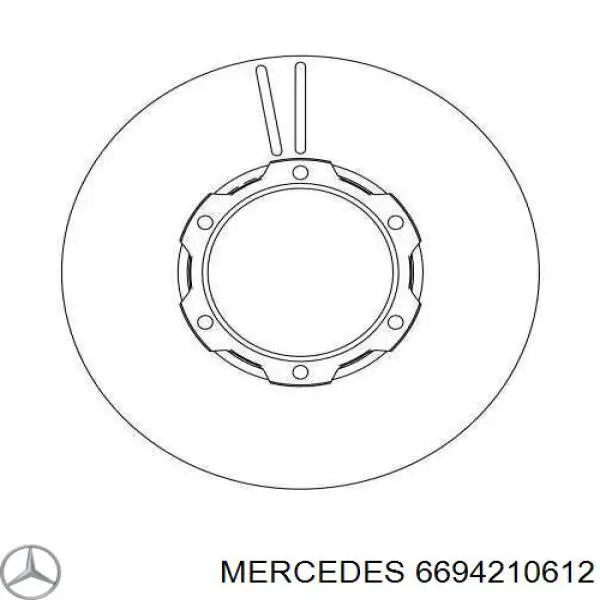 6694210612 Mercedes freno de disco delantero