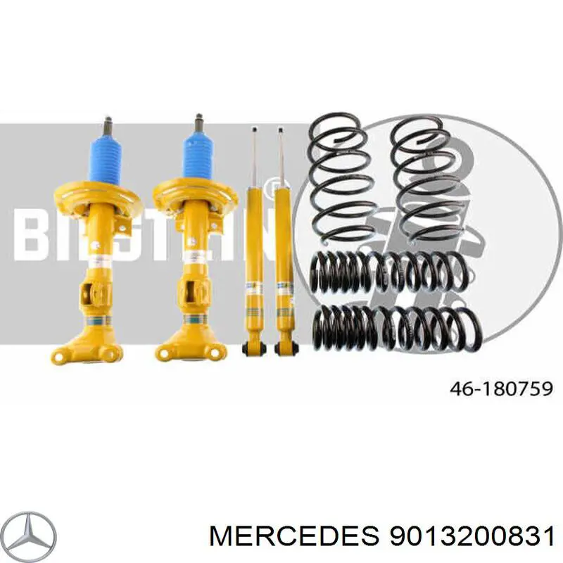 9013200831 Mercedes amortiguador trasero