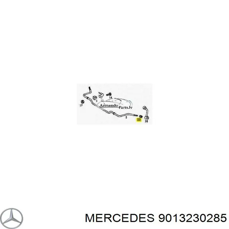 9013230285 Mercedes casquillo del soporte de barra estabilizadora delantera