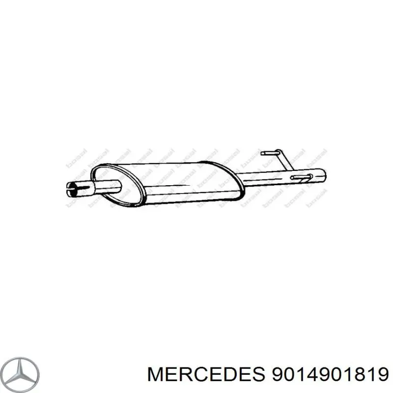 9014901819 Mercedes silenciador del medio