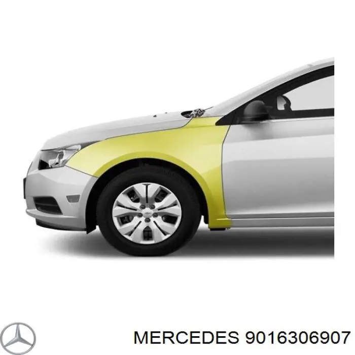 9016306907 Mercedes guardabarros delantero izquierdo