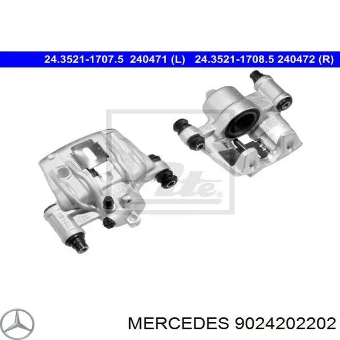 9024202202 Mercedes pinza de freno trasera izquierda