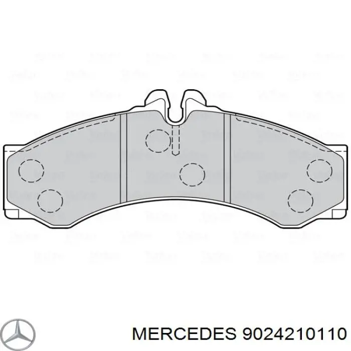 9024210110 Mercedes pastillas de freno delanteras