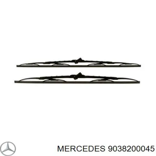 9038200045 Mercedes juego de limpiaparabrisas de luna delantera, 2 piezas