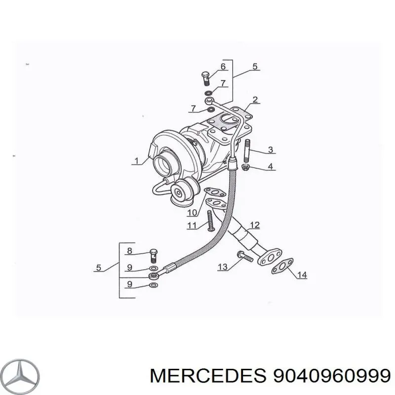 9040960999 Mercedes turbocompresor