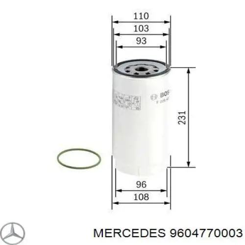 9604770003 Mercedes filtro combustible