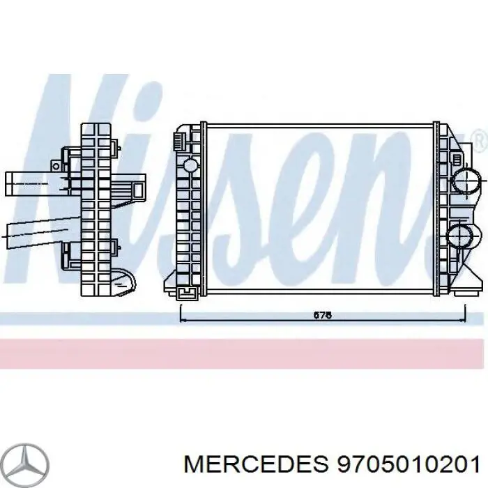 9705010201 Mercedes radiador de aire de admisión