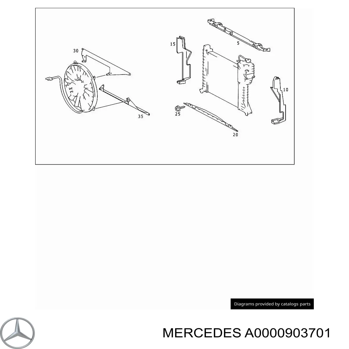 A0000903701 Mercedes casco de filtro de aire