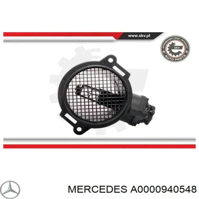 A0000940548 Mercedes sensor de flujo de aire/medidor de flujo (flujo de aire masibo)